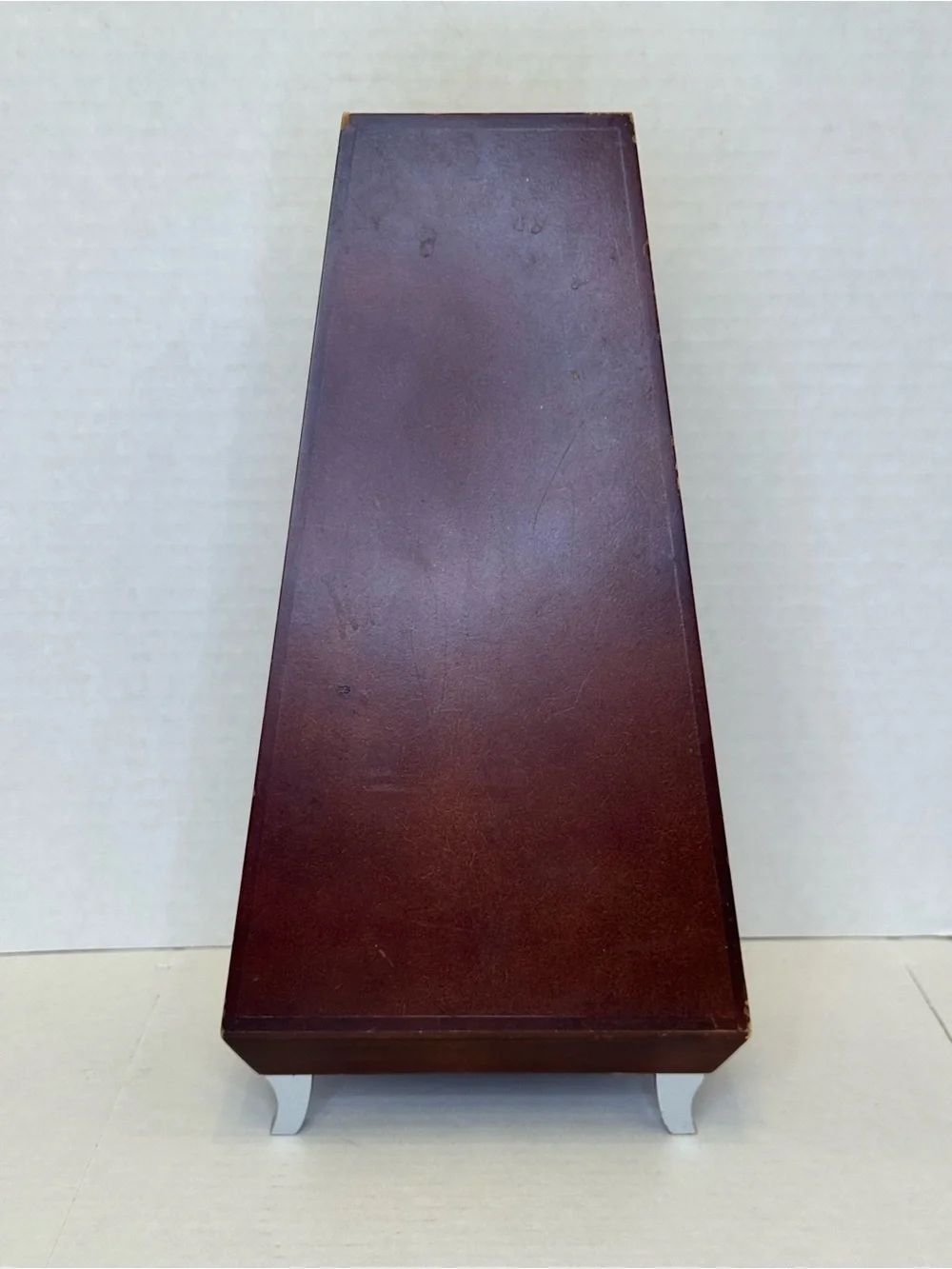 Dark Mahogany-colored Tapered Wooden Jewelry Armoire